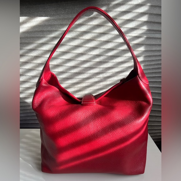 Dooney & Bourke Pebble Grain Logo Lock Women's Shoulder Bag Without Pouch-Red - Picture 3 of 12